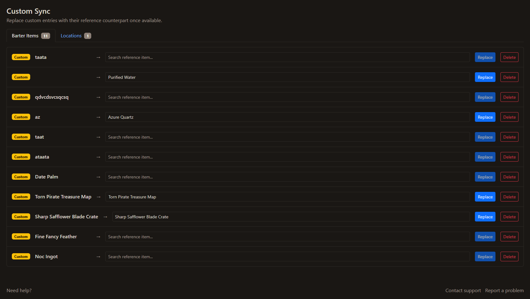 BDO barter custom sync panel screenshot